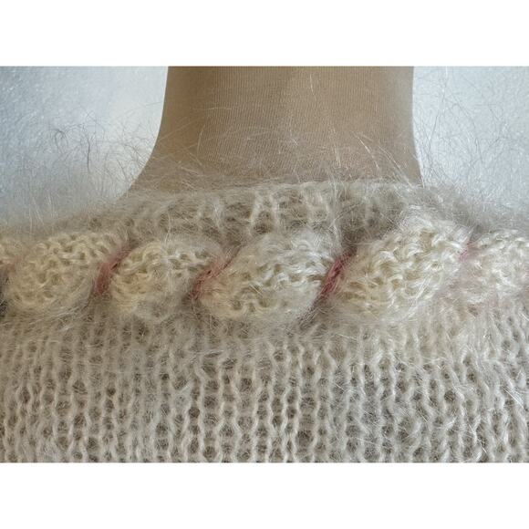 Vintage Hand Knit Art Sweater | Boho | Mohair Multi Knit | Patchwork | RARE - Picture 12 of 16